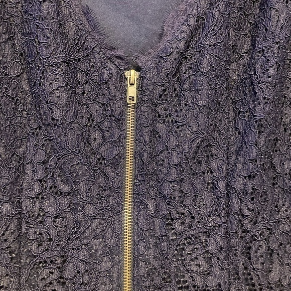 NWT Adrianna Papell Blue Lace Overlay Sheath Dress Size 10 - Picture 9 of 15